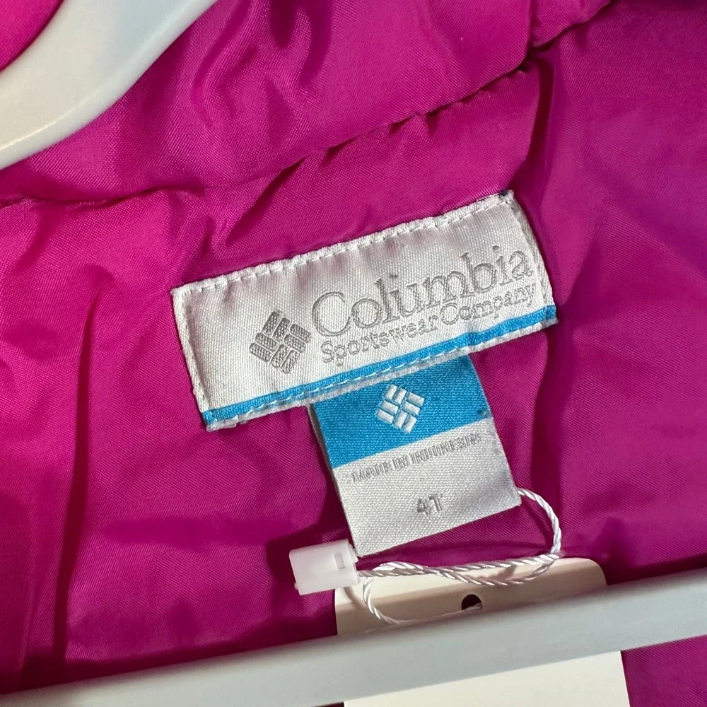 Columbia Toddler Girls 4T Purple Pink Winter Snow Full Zip Hooded Jacket